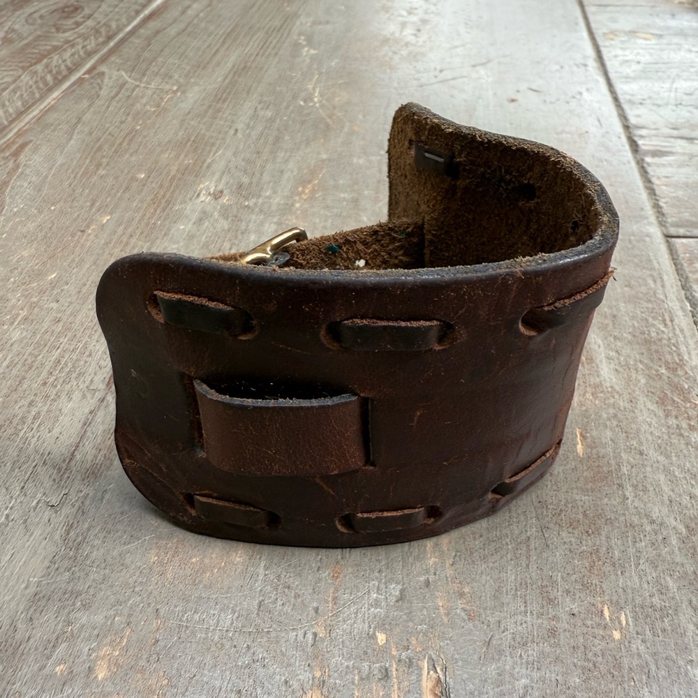 Brown Leather Cuff Bracelet